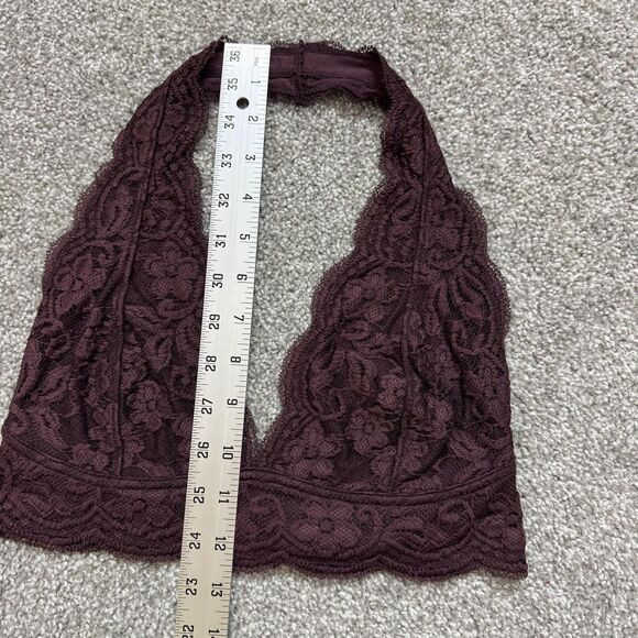 Out From Under Bralette Womens Medium Burgundy Lace Halter Urban Outfitters - Picture 9 of 11